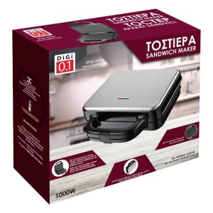 Aparat pentru sandwich din otel inoxidabil, putere 1000W - Img 3
