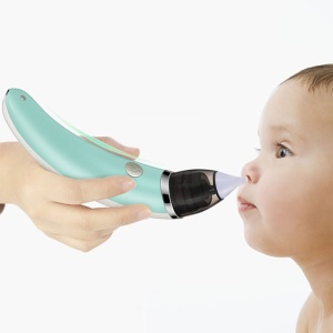 Aspirator nazal pentru copii, portabil, 5 trepte de viteza si 2 capete, incarcare USB, verde - Img 3