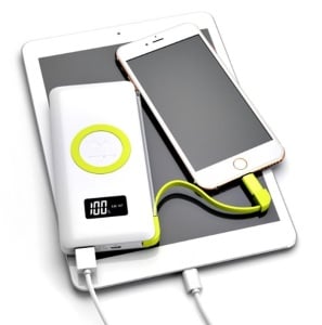 Baterie externa fast charge, 15000mAh, incarcare wireless magsafe, USB Type-C, micro USB, lightning - Img 1