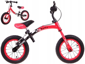 Bicicleta pentru copii 3 ani+, fara pedale cu cadru reversibil Boomerang WB-06, rosu - Img 8