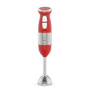 Blender de mana 4 in 1, NF-8008S, 500W, cu 4 accesorii, tel, bol de 600ml, cana de 500ml, 2 viteze, 37 cm, ABS si inox, rosu-argintiu - Img 4