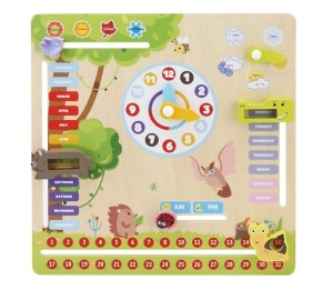 Calendar Educativ din Lemn – Stil Montessori