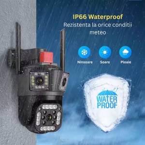 Camera de Supraveghere 4G LTE cu Cartela SIM, 9MP Ultra HD, 3 Lentile, PTZ 355°, Detectare Umana AI, Vedere Nocturna Color, Audio Bidirecțional - Img 11