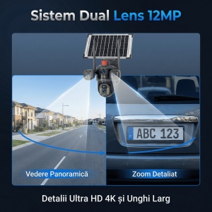 Camera de supraveghere cu panou solar V380 PRO - Conectivitate 4G LTE cu Cartela SIM - 12MP 4K Ultra HD - Img 9