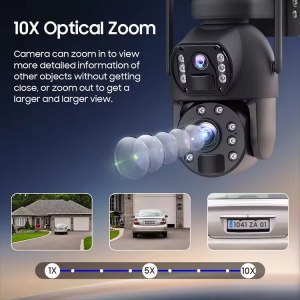 Camera de supraveghere duala, de exterior, bluetooth, zoom optic 10x, viziune nocturna, IP66 - Img 8