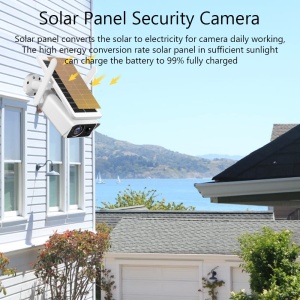Camera de supraveghere solara, IP66, Full-HD, 2MP, infrared, cu microfon si difuzor, alb - Img 8