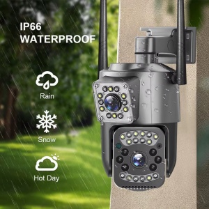 Camera de supraveghere V380 PRO, Conectivitate 4G LTE cu Cartela SIM, 2 Lentile, PTZ Rotativ, 6MP Ultra HD - Img 3