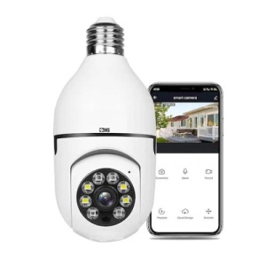 Camera Supraveghere IP, 360° Wi-Fi, tip bec cu soclu E27, 1080P, rezistent la apa IP66 - Img 4