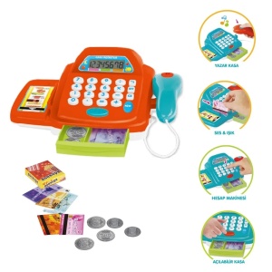 Casa de marcat de jucarie pentru copii, cu scanner si accesorii de plata - Afisaj digital - Img 3