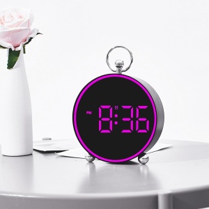 Ceas Digital de Masa sau Perete, cu Alarma, Snooze, Lumina LED, Mod Noapte, Control vocal, USB - Img 2
