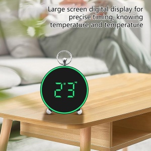 Ceas Digital de Masa sau Perete, cu Alarma, Snooze, Lumina LED, Mod Noapte, Control vocal, USB - Img 8