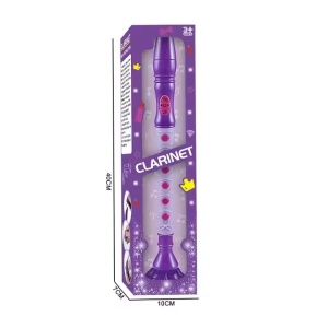 Clarinet de jucarie, pentru copii de 3 ani+, functioneaza cu baterii, violet - Img 4