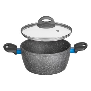Cratita antiaderenta din ceramica cu diametrul de 24cm, Culoare Gri