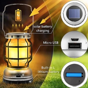 Felinar solar retro portabil Andowl Q LED1990 - Img 3
