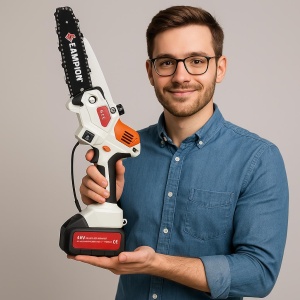 Fierastrau electric cu lant, Campion CMP1699, lama de 20cm, 2 acumulatori de 48V/8000mAh - Img 2