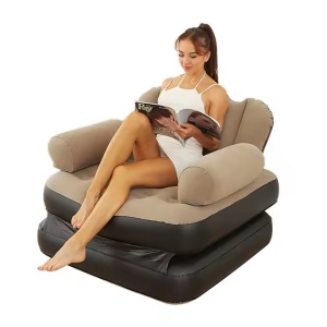 Fotoliu sezlong gonflabil 2 in 1, Material PVC, Dimensiune 100x98x90 cm - Img 2