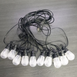 Ghirlanda Luminoasa, 10m cu 10 Becuri Tip Zapada, Interconectabile, Cablu Negru, Lumina Calda - Img 3