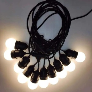 Ghirlanda Luminoasa cu 10 Becuri LED Mate, 10m Lungime, Cablu Negru, de Exterior, Lumina Calda - Img 11