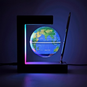 Glob pamantesc magnetic plutitor cu iluminare LED multicolor - Img 2