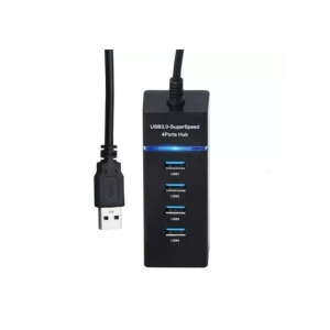 Hub USB cu 4 porturi USB 3.0, ultra slim, incarcare sau transfer de date, 5Gbps, negru - Img 6