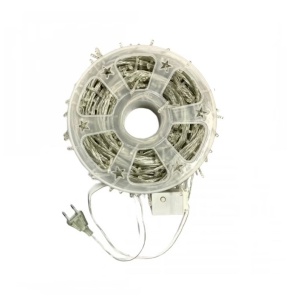 Instalatie liniara LED tip rola, 100m, fir transparent, 500 LED-uri RGB sau lumina alba calda, IP44 - Img 7