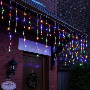 Instalatie Luminoasa Solara, Lumina Alba Calda-Rece si Multicolora, 320 LED-uri, Telecomanda, 12m - Img 3