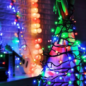 Instalatie Luminoasa tip Rola cu LED-uri, Pentru exterior/interior, Protectie IP44, 8 Programe, Lumina Multicolora - Img 7