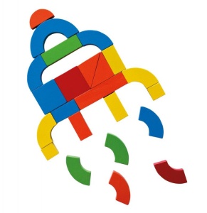 Joc de creatie cu forme magnetice si tabla din lemn - Img 4