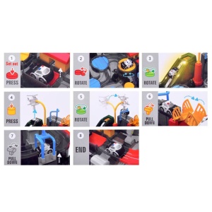 Joc Interactiv Aventura Feroviara, cu Obstacole pentru Masini, pentru copii 3 ani+, Multicolor - Img 7