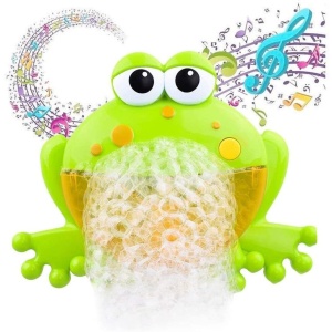 Jucarie de baie pentru copii Bubble Frog cu difuzor de spuma si muzica