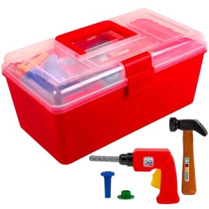 Jucarie valiza cu unelte, 26 de piese, 30x16x13.5cm, multicolor
