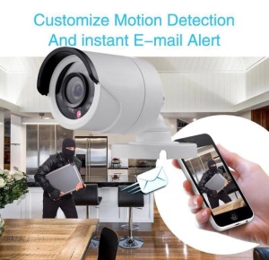 Kit de supraveghere cu DVR recorder si 4 camere CCTV AHD ccu fir, IP66, HD, 720P, IR, pentru interior sau exterior, alb - Img 2