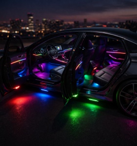 Kit lumini ambientale auto RGB interior 18 in 1 cu control din aplicatie - Img 2