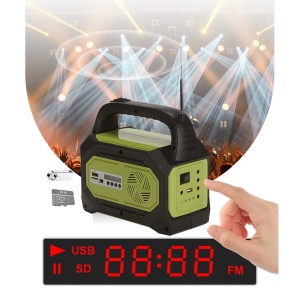 Kit solar camping GD-8073, Radio FM, MP3, Bluetooth, Lanterna, Powerbank, 3 becuri LED - Img 6