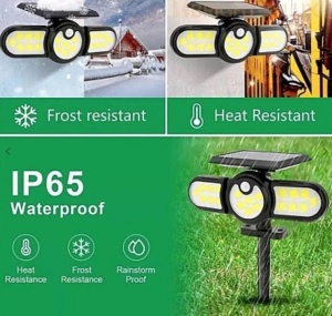 Lampa solara cu inductie SH-1206B si panou Solar Integrat 3 Capete Reglabile - Img 6