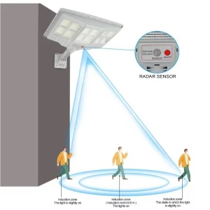 Lampa solara cu suport, 12 cadrane 108 LED, Putere 200W, Senzor de miscare, lumina si telecomanda - Img 9