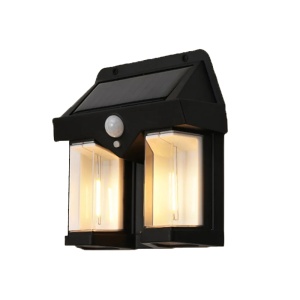 Lampa solara de perete cu 2 Led-uri, Senzor de miscare, Multiple moduri de iluminare