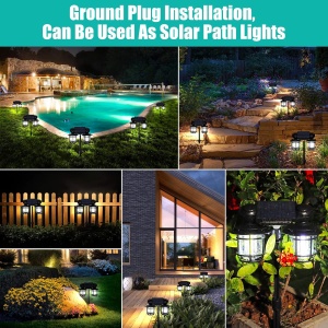 Lampa solara decorativa 192 LED COB cod JD-2217 pentru gradina sau terasa - Img 2