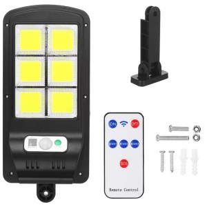 Lampa solara LED cu 6 cadrane, Senzor de miscare si lumina, Telecomanda, Protectie IP 65