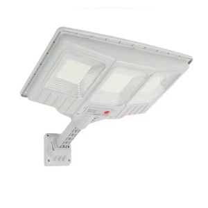 Lampa solara stradala cu telecomanda, JG-703, 6.5W, 3 cadrane, 108 LED-uri, 6000K, 10000lm, IP67, cu suport si senzor de miscare, 31x19 cm, gri - Img 6