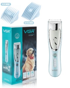 Masina de Tuns pentru Animale de Companie, VGR V-203, Fara Fir, 5W, Lama din Ceramica, 2 Accesorii, Bleu - Img 1