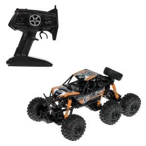 Masina Off Road cu telecomanda, 6 roti TPR mari, sistem de suspensie, deplasare pe sol si pe apa