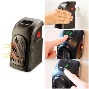 Mini aeroterma electrica, Putere 400W, Oprire automata dupa 12 ore, Negru - Img 2
