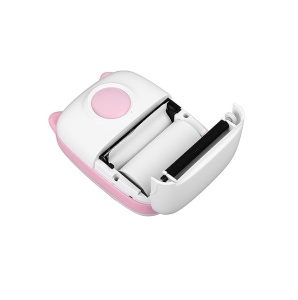Mini imprimanta termica pentru copii 3 ani+, bluetooth, cu functie de scanare, 11x4x8.2x5.7cm, roz/albastru - Img 8