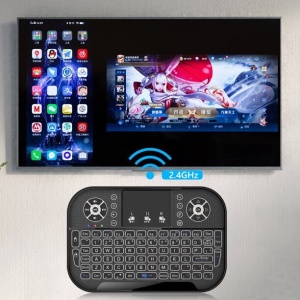 Mini Tastatura Wireless cu Touchpad, Iluminata RGB, Compacta, 2.4Ghz, Reincarcabila USB - Img 4