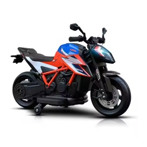 Motocicleta electrica pentru copii 3 ani+, Motor 50W, Baterie 12V7AH, cu roti ajutatoare, lumini si muzica - Img 3