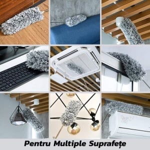 Pamatuf din microfibra 2 capete interschimbabile, Maner Telescopic - Img 6