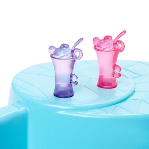 Papusa Barbie cu piscina, varsta 3+ ani, 33x7x33cm, albastru-roz - Img 5