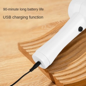 Perie electrica multifunctionala, fara fir, cu 4 capete, incarcare USB, suport, alb-lila - Img 6