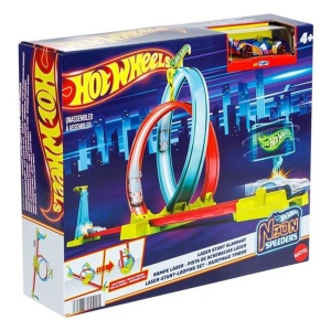 Pista de curse Hot Wheels Neon Speeders, include o masina Hot Wheels